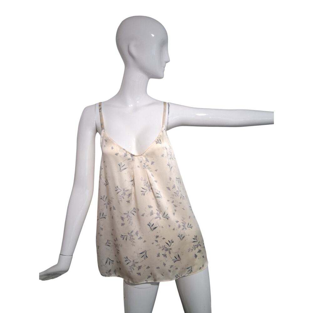 Vince 100% Silk Women's size L Floral Dainty Quiet Luxury‎ Romantic Camisole Top